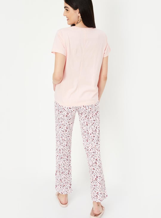 Women Floral Printed PJ Set