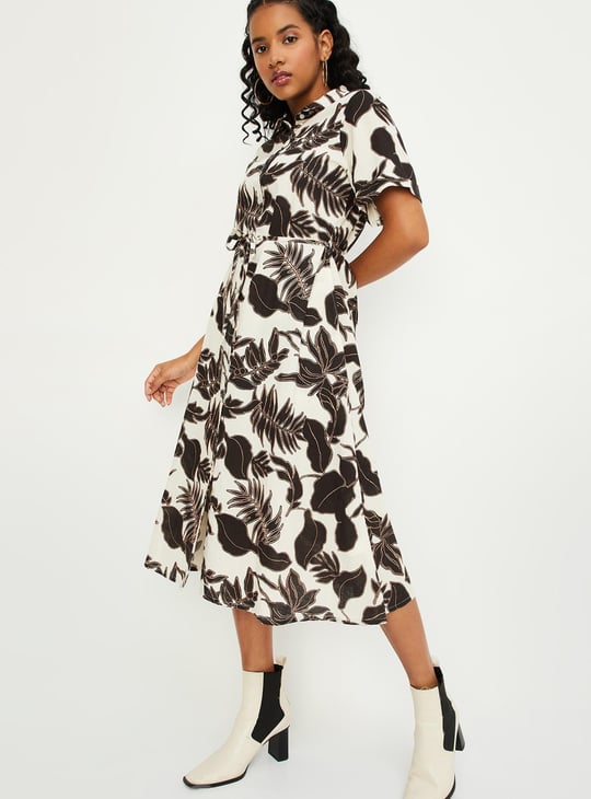 Women Printed Shirt Dress