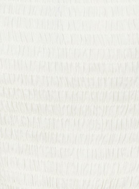 Women Square Neck Smocked Dress