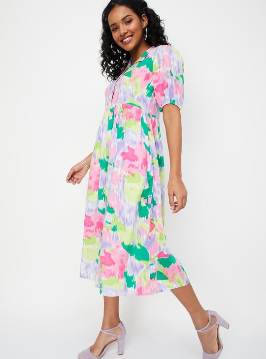 Women Printed Midi Dress
