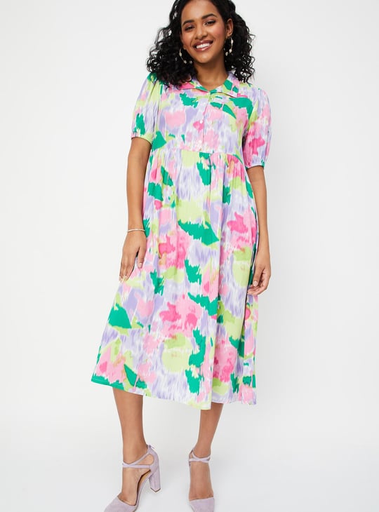 Women Printed Midi Dress