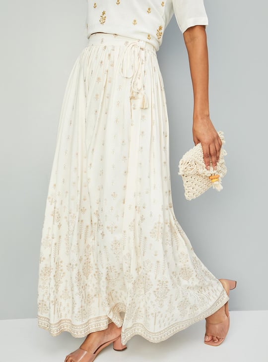 Women Floral Printed Maxi Skirt