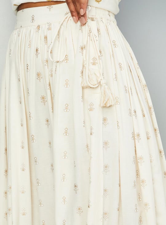 Women Floral Printed Maxi Skirt