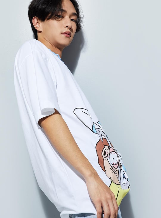 URB_N Men Oversized Rick & Morty T-shirt