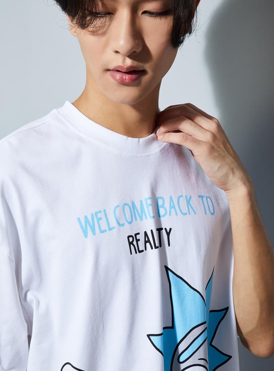 URB_N Men Oversized Rick & Morty T-shirt
