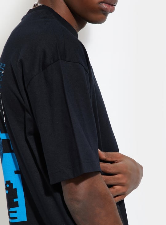 URB_N Men Oversized NASA Printed T-shirt