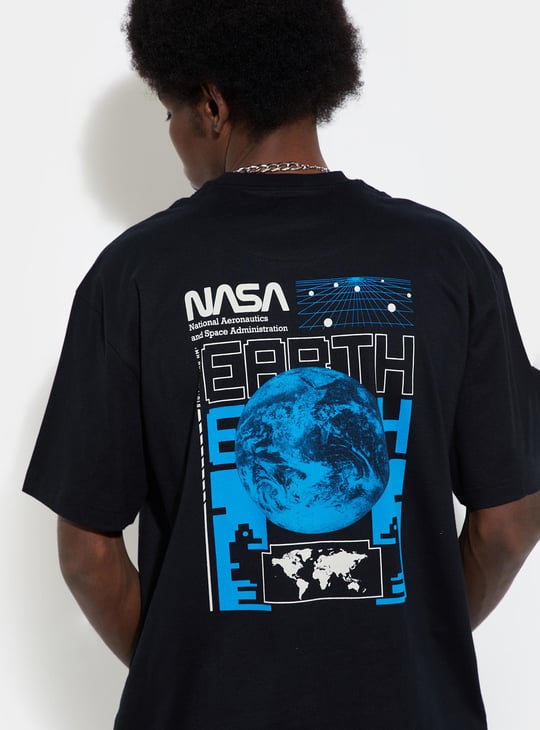 URB_N Men Oversized NASA Printed T-shirt