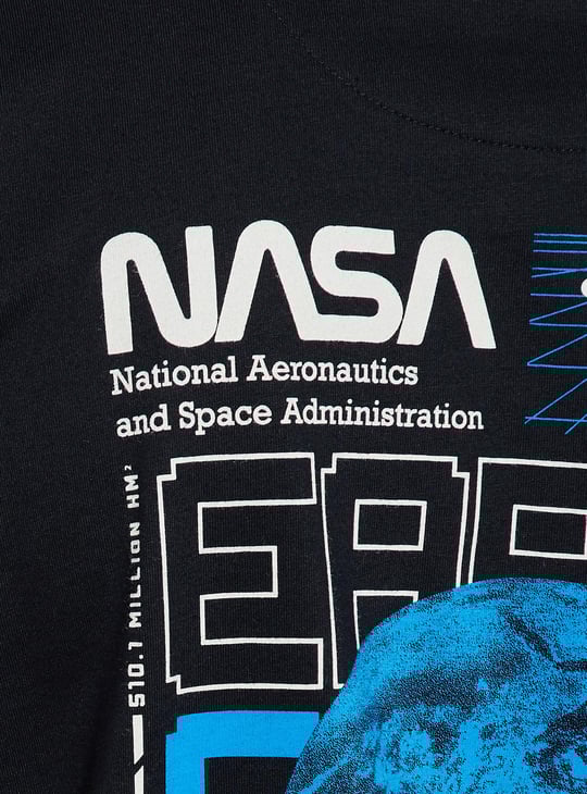 URB_N Men Oversized NASA Printed T-shirt