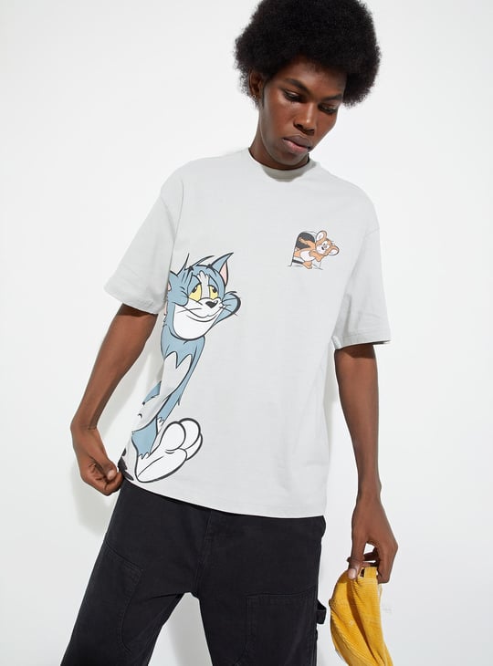 URB_N Men Oversized Tom & Jerry T-shirt