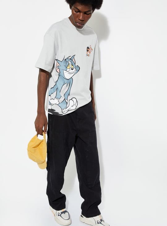 URB_N Men Oversized Tom & Jerry T-shirt
