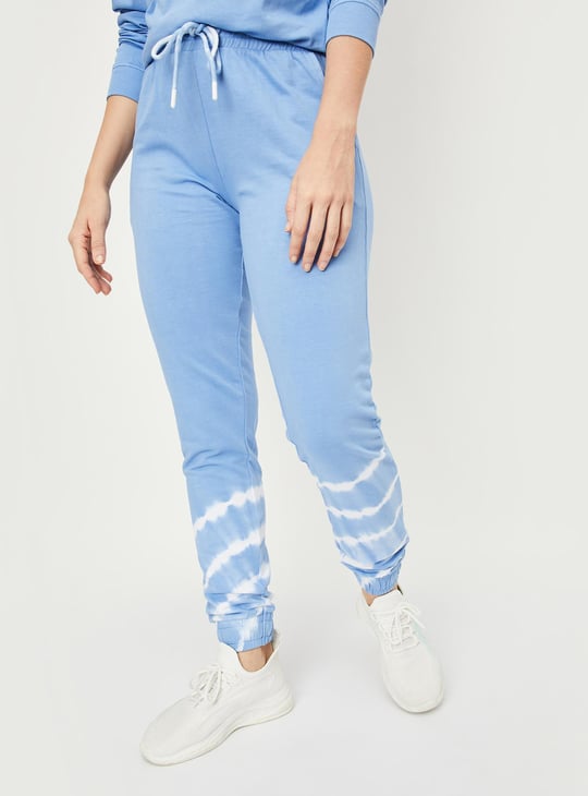 Women Tie Dye Elasticated Waist Joggers Printed