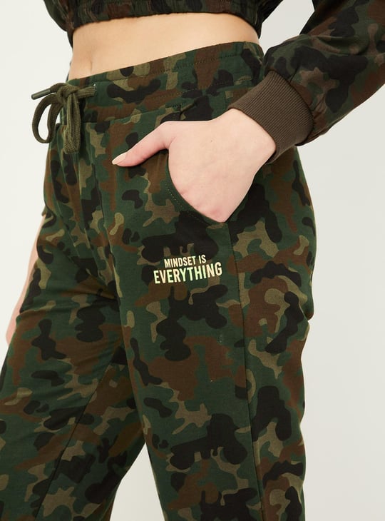 Women Camouflage Printed Track Pants Printed