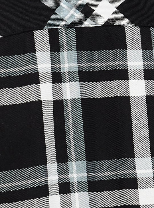 Women Checked Collared Neck Shirt