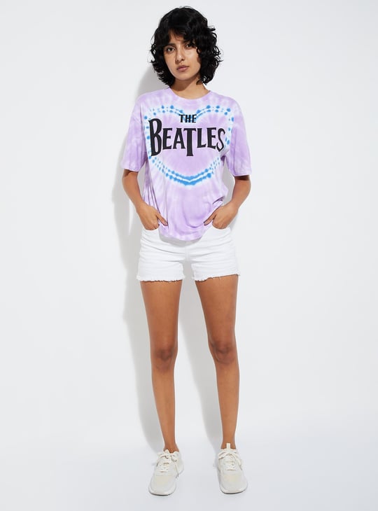 URB_N Women The Beatles Tie Dye T-shirt