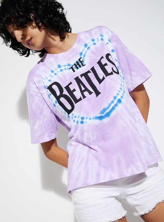 URB_N Women The Beatles Tie Dye T-shirt