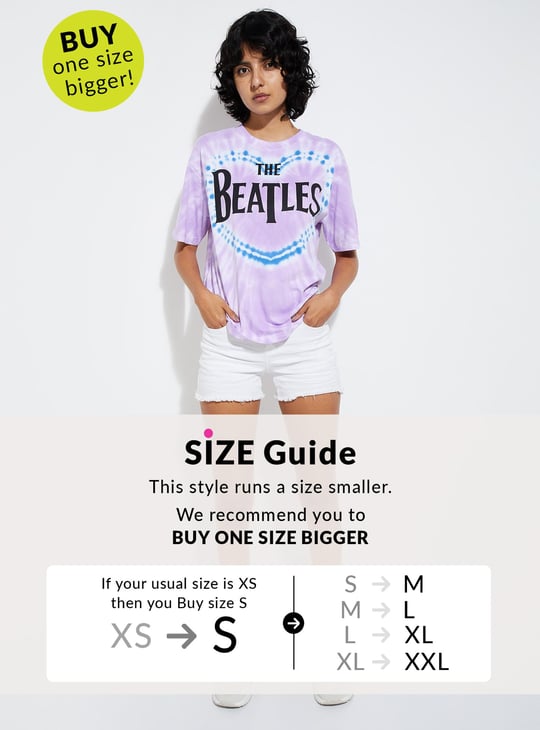 URB_N Women The Beatles Tie Dye T-shirt