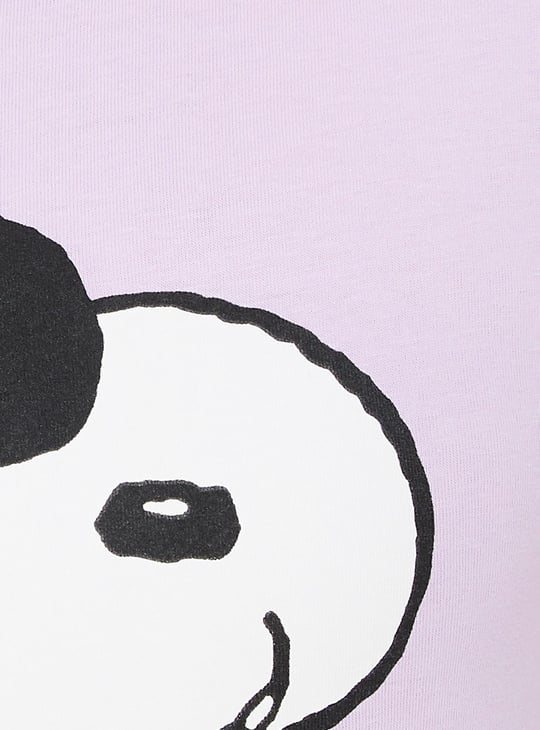 Women Snoopy Print PJ Set