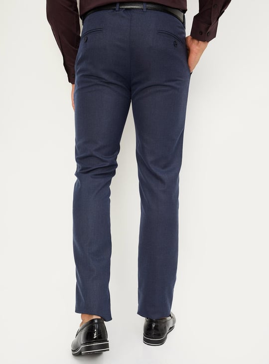 Men Solid Ultra Slim Fit Formal Trousers