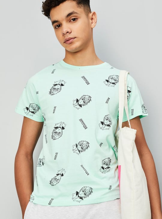 Boys Anime Print T-shirt