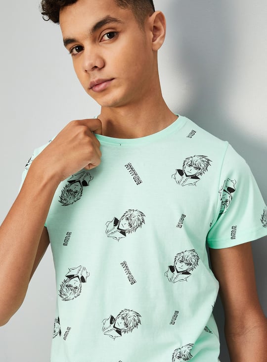 Boys Anime Print T-shirt
