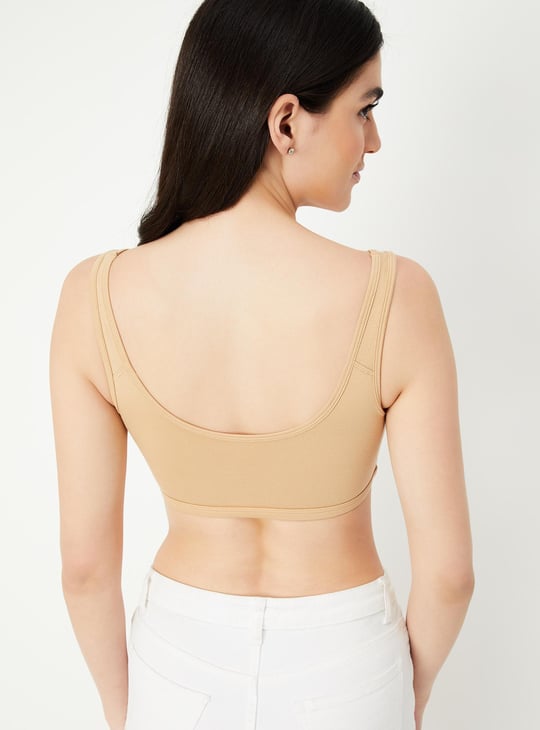 Women Solid Non-Padded Sports Bra - Pack of 2