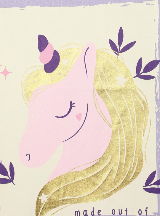 Girls Unicorn Printed T-shirt