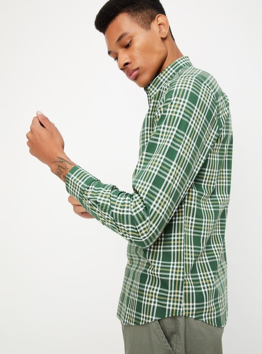 Men Regular Fit Checked Smart Casual Shirt