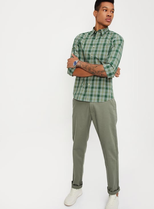 Men Regular Fit Checked Smart Casual Shirt