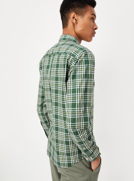 Men Regular Fit Checked Smart Casual Shirt