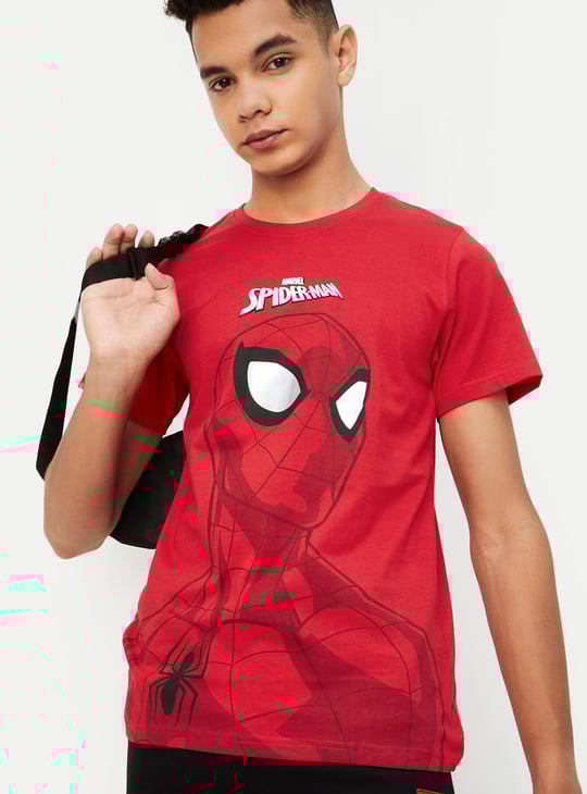 Boys Spiderman Printed T-shirt