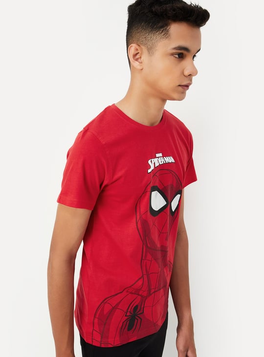 Boys Spiderman Printed T-shirt