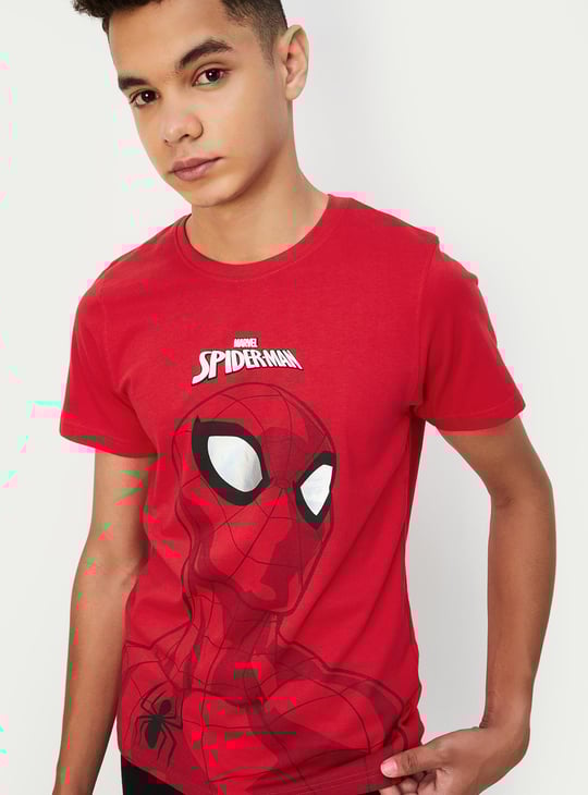 Boys Spiderman Printed T-shirt