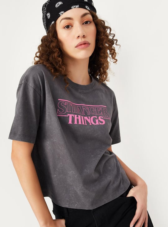 Women Stranger Things Printed T-shirt