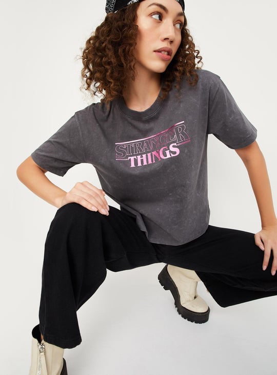 Women Stranger Things Printed T-shirt