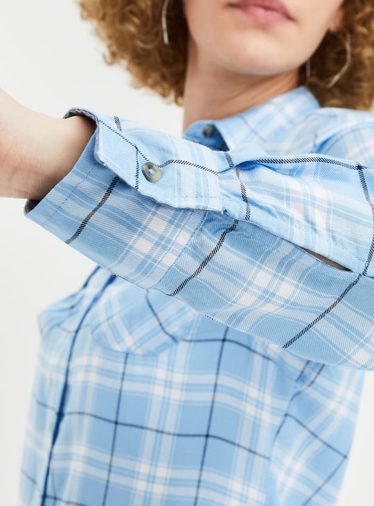 Women Checked Full Sleeves Shirt
