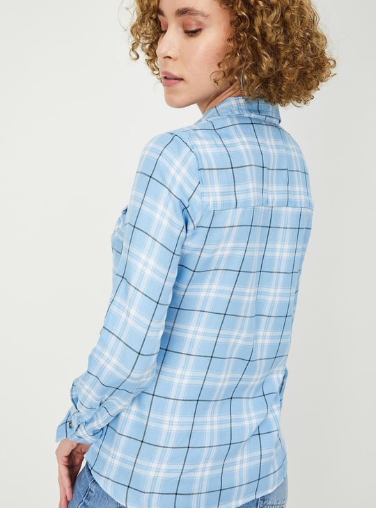Women Checked Full Sleeves Shirt