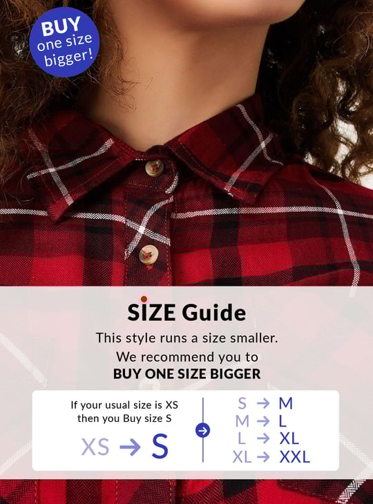 Women Tartan Checked Yarn Dyed Shirt