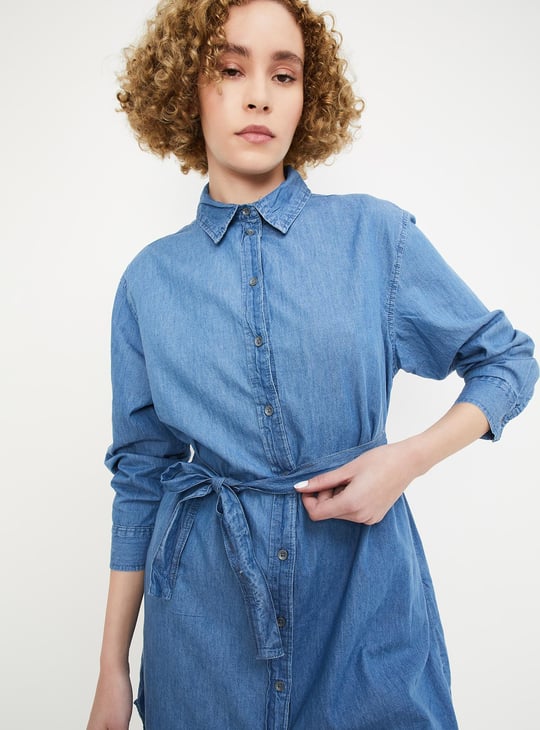 Women Denim Shirt Dress