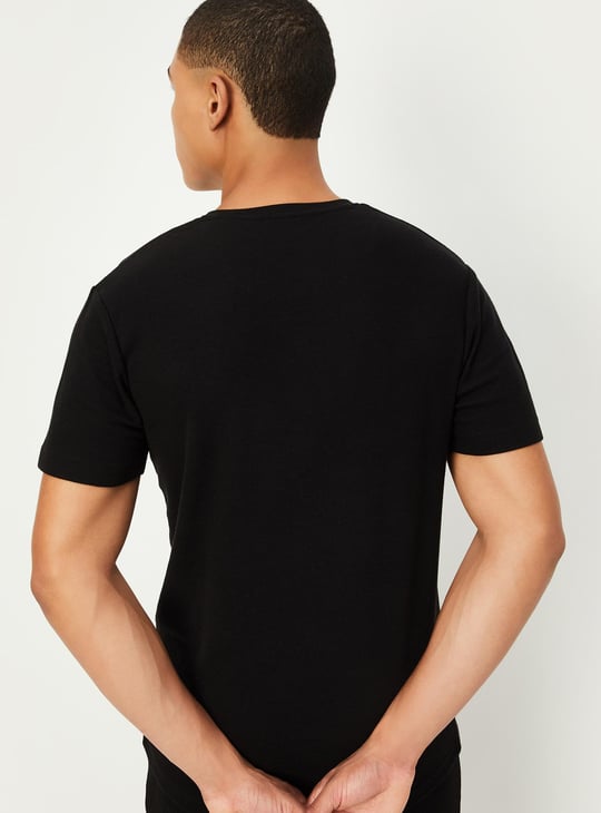 Men Knit Henley T-shirt