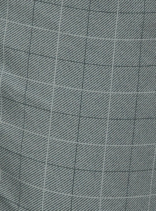 Men Checked Carrot Fit Stretch Chinos