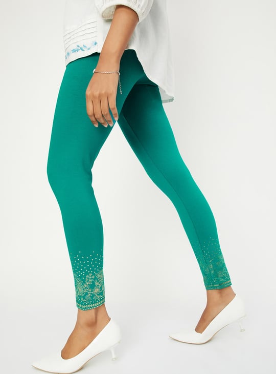 Women Foil Printed Leggings