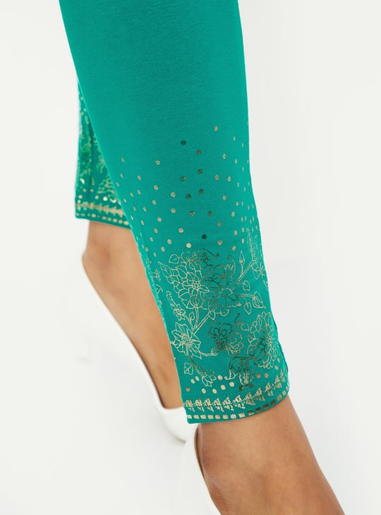 Women Foil Printed Leggings