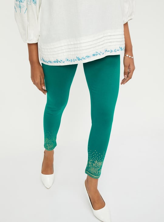 Women Foil Printed Leggings