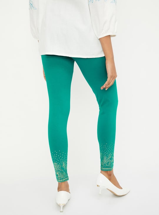 Women Foil Printed Leggings