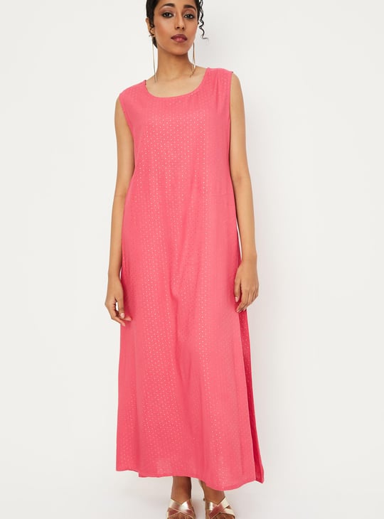 Women Foil Printed Layered Kurta