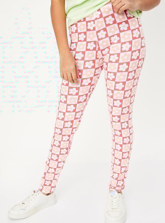 Girls Printed Full-Length Leggings