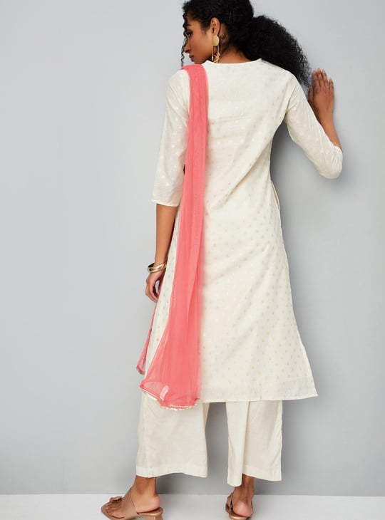 Women Embroidered Kurta Set with Dupatta
