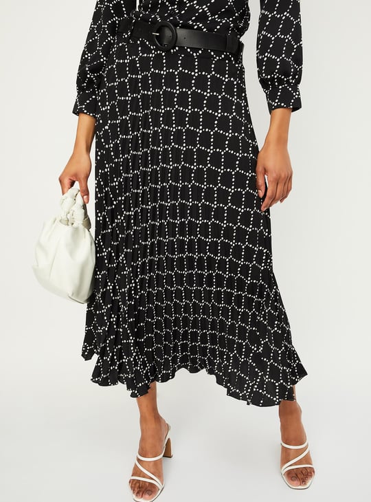 Women Pleated Midi Skirt