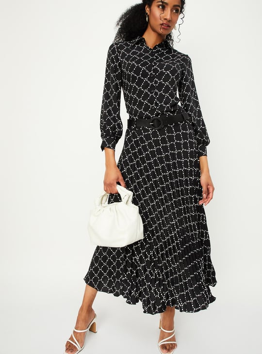 Women Pleated Midi Skirt