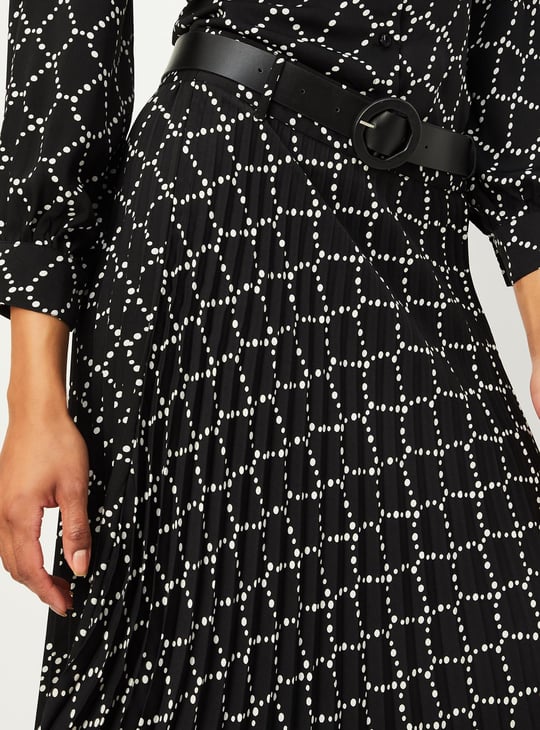 Women Pleated Midi Skirt